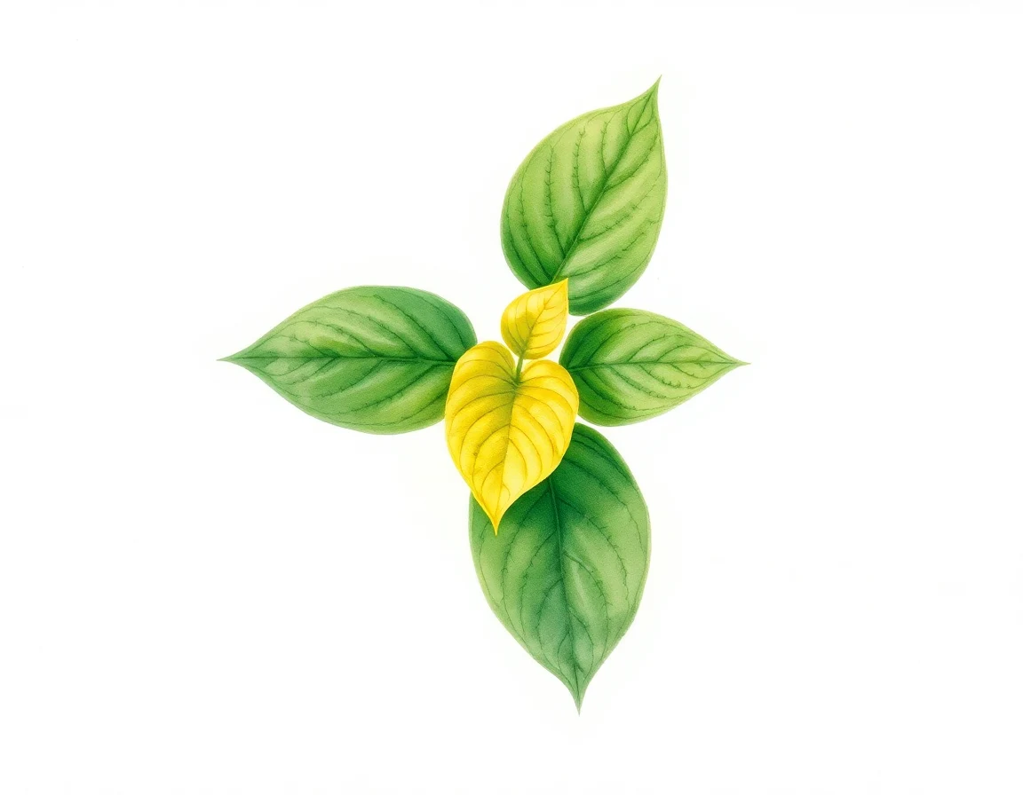 Watercolor illustration of Hosta 'Aidan Bryden Cleghorn'