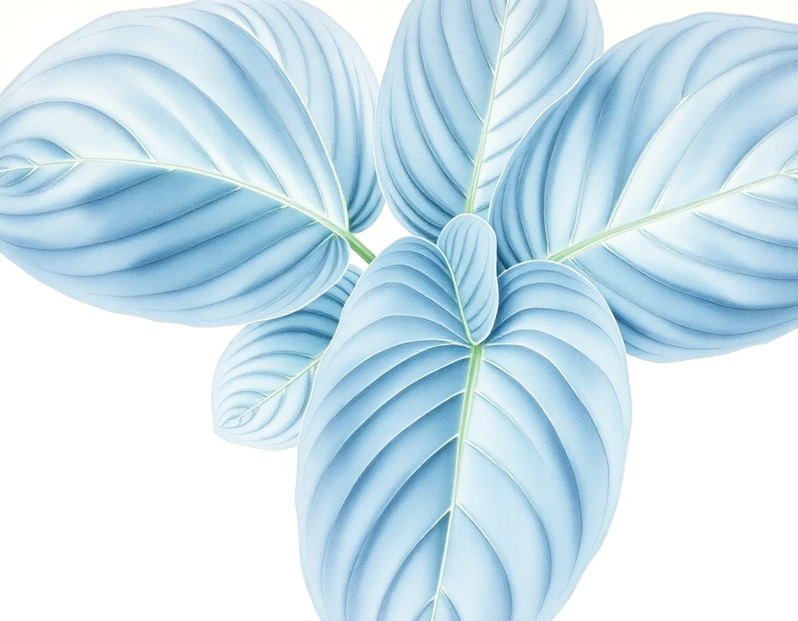 Watercolor illustration of Hosta 'Alabama Bowl'