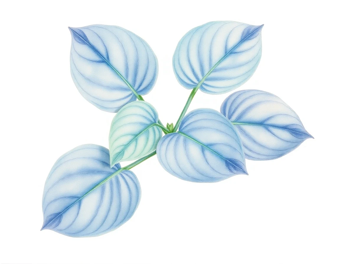 Watercolor illustration of Hosta 'Alexizz Madison'