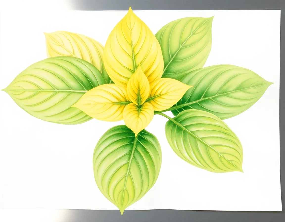 Watercolor illustration of Hosta 'Alison'
