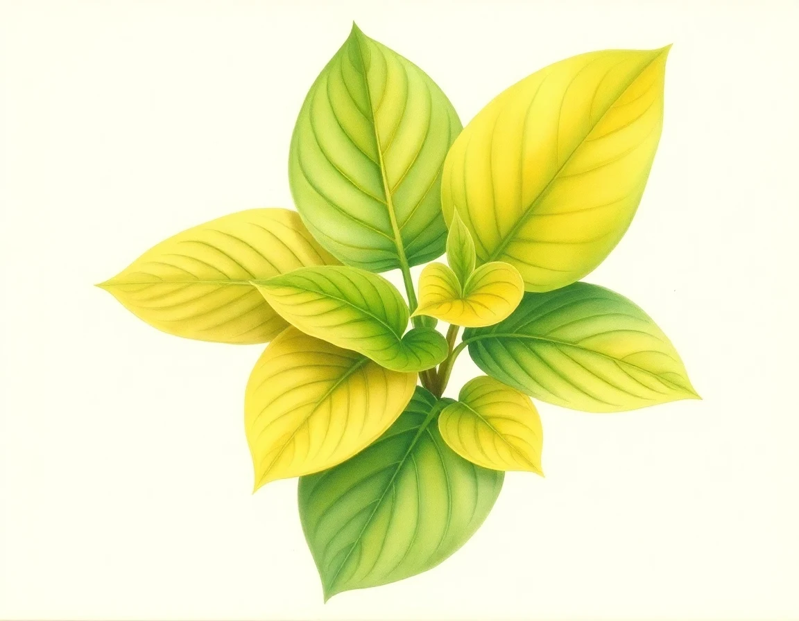 Watercolor illustration of Hosta 'All Jazzed Up'