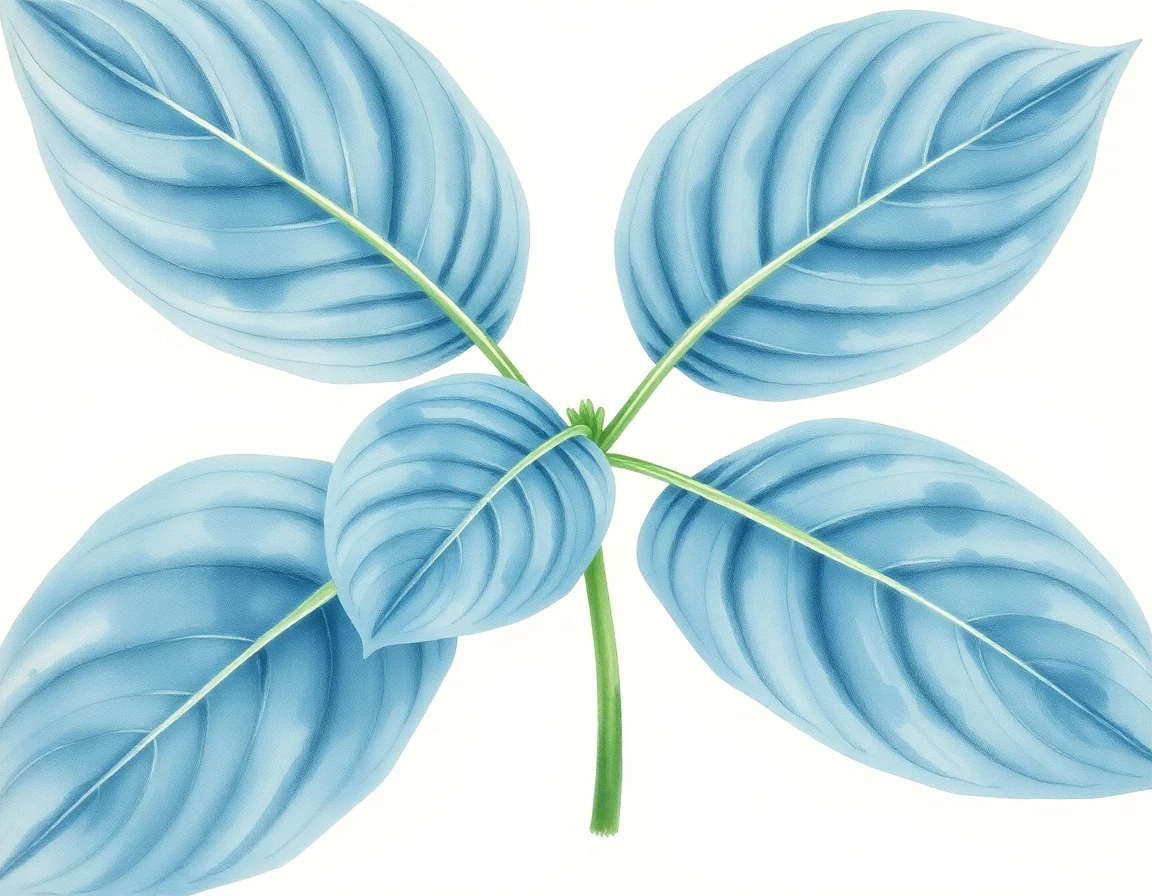 Watercolor illustration of Hosta 'All that Jazz'