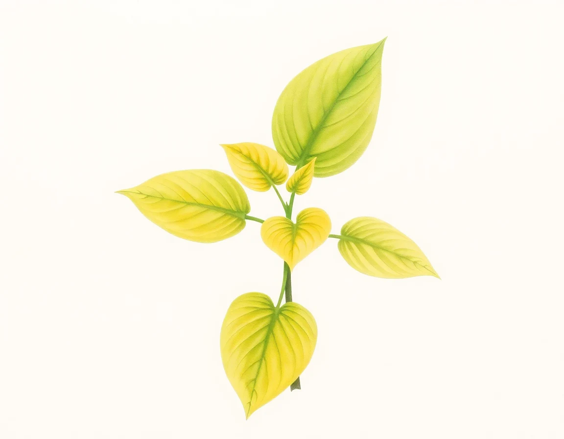 Watercolor illustration of Hosta 'Amber Tiara'