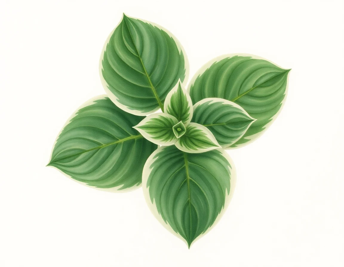 Watercolor illustration of Hosta 'American Pie'