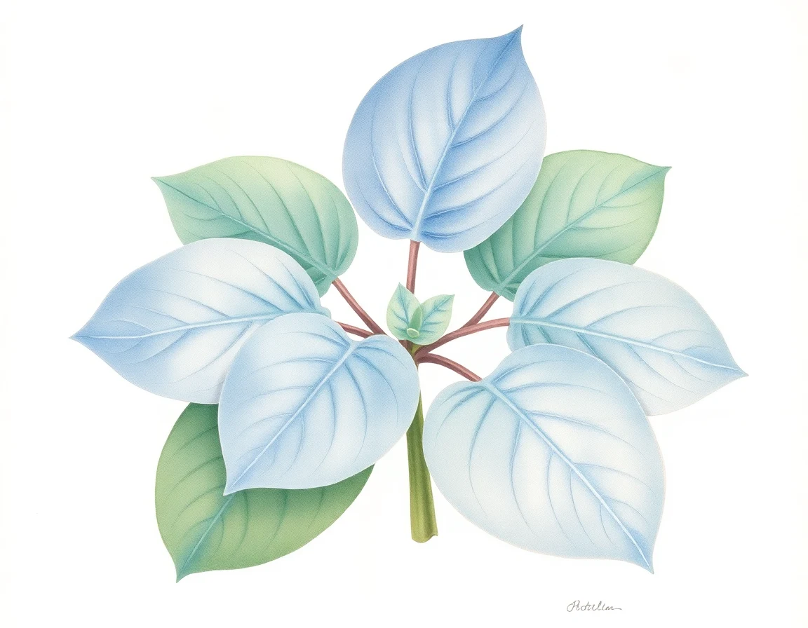 Watercolor illustration of Hosta 'Amy Elizabeth'