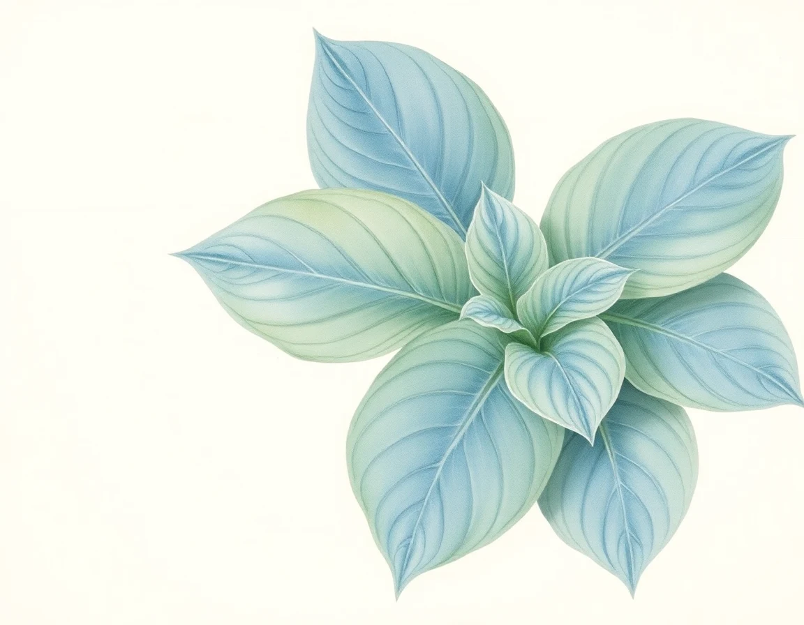 Watercolor illustration of Hosta 'Andrew Dennis'