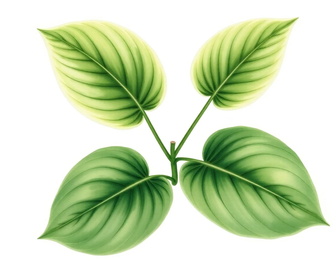 Watercolor illustration of Hosta 'Applique'