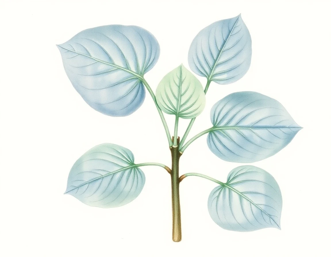 Watercolor illustration of Hosta 'Baby Bear'