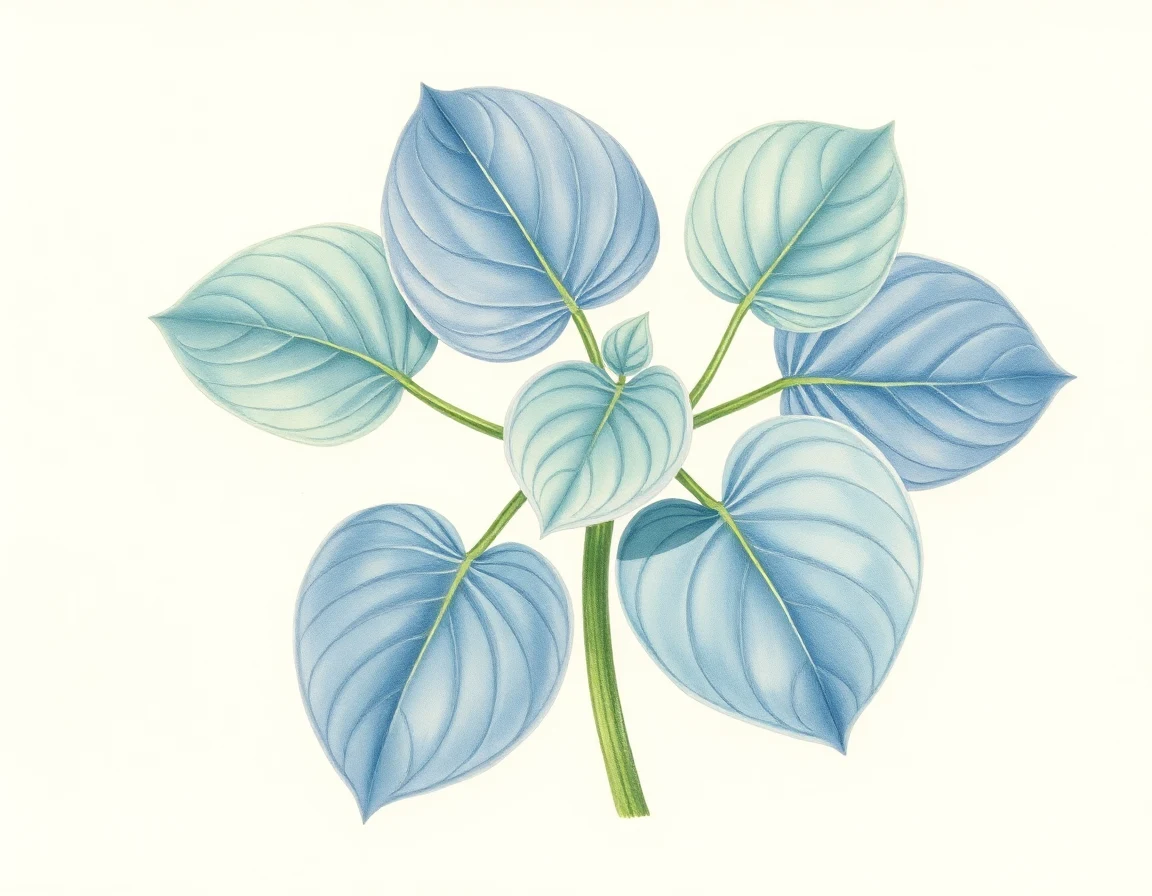 Watercolor illustration of Hosta 'Banana Boat'