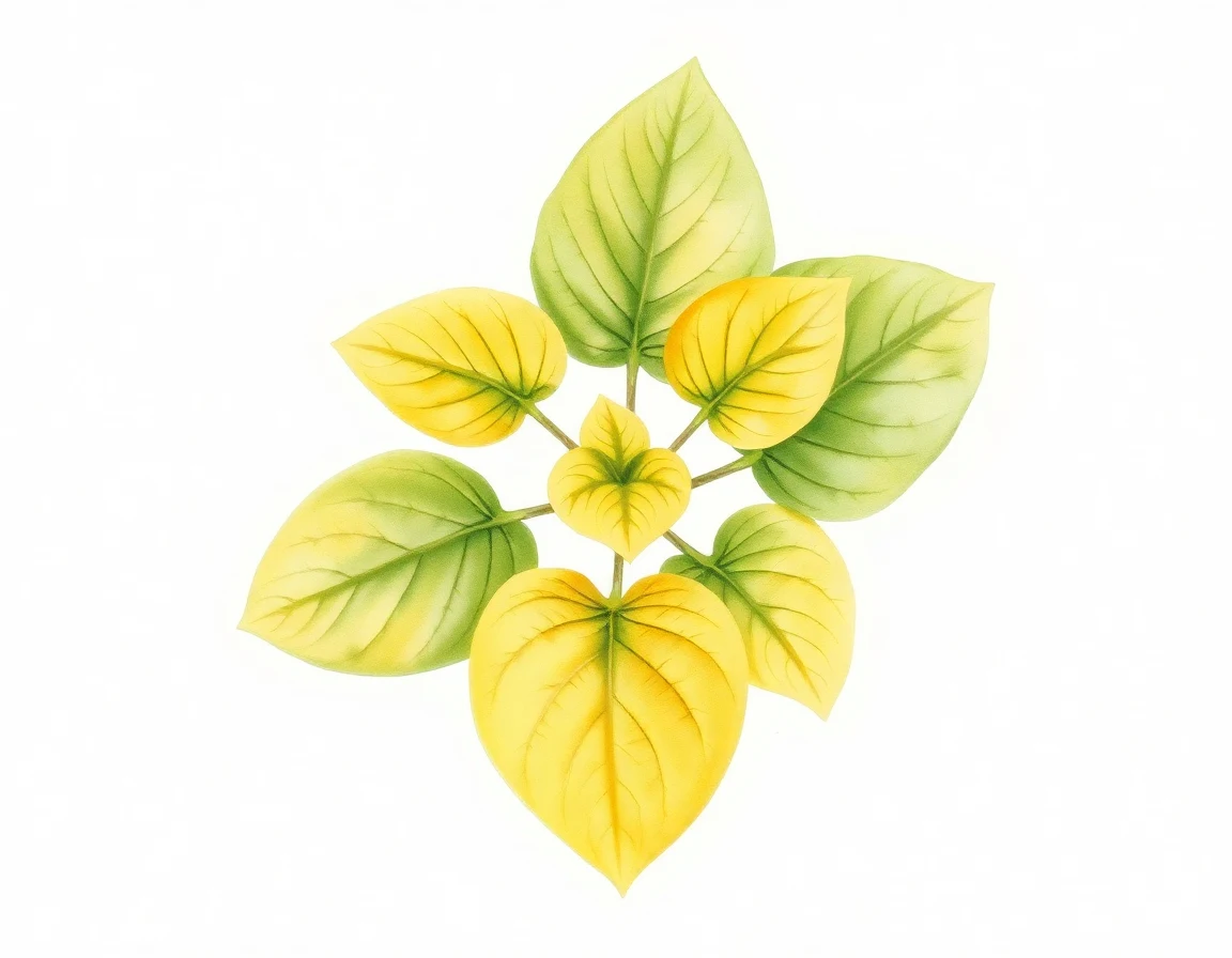Watercolor illustration of Hosta 'Banana Muffins'