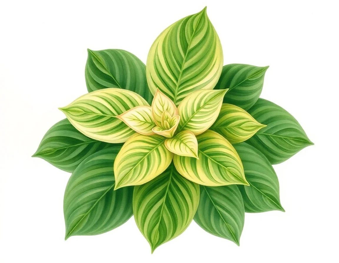 Watercolor illustration of Hosta 'Beet Salad'