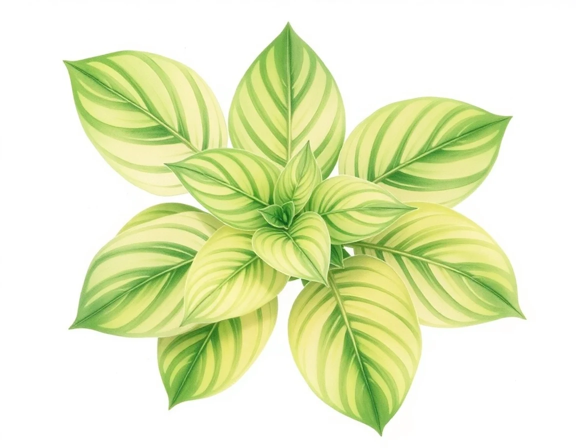 Watercolor illustration of Hosta 'Bellbird'