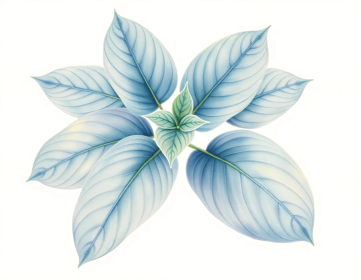 Watercolor illustration of Hosta 'Best in Town'