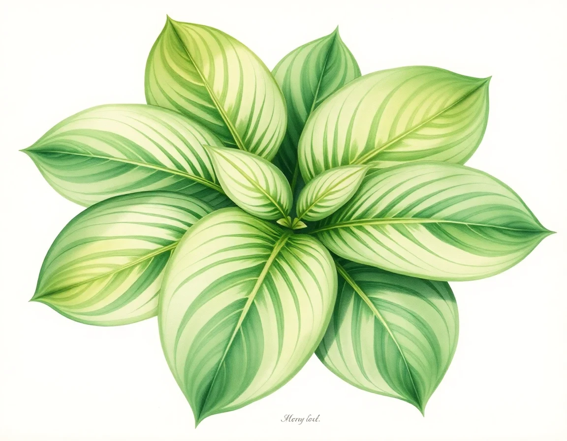Watercolor illustration of Hosta 'Betty Hagerman'