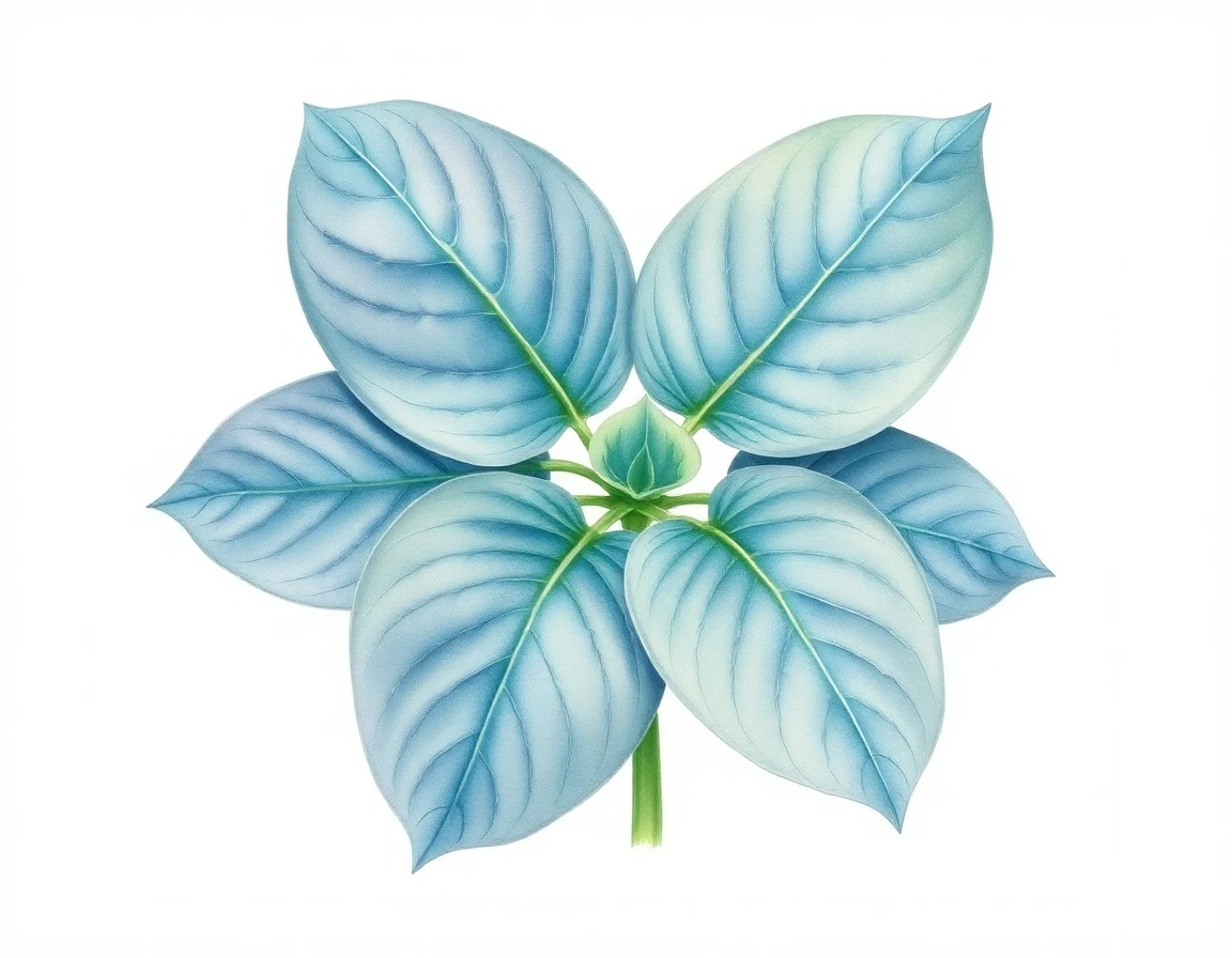 Watercolor illustration of Hosta 'Big Gary'