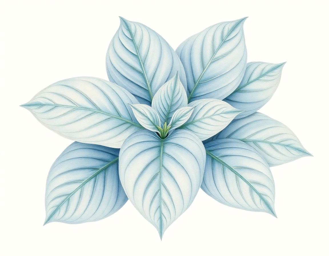 Watercolor illustration of Hosta 'Big Mo'