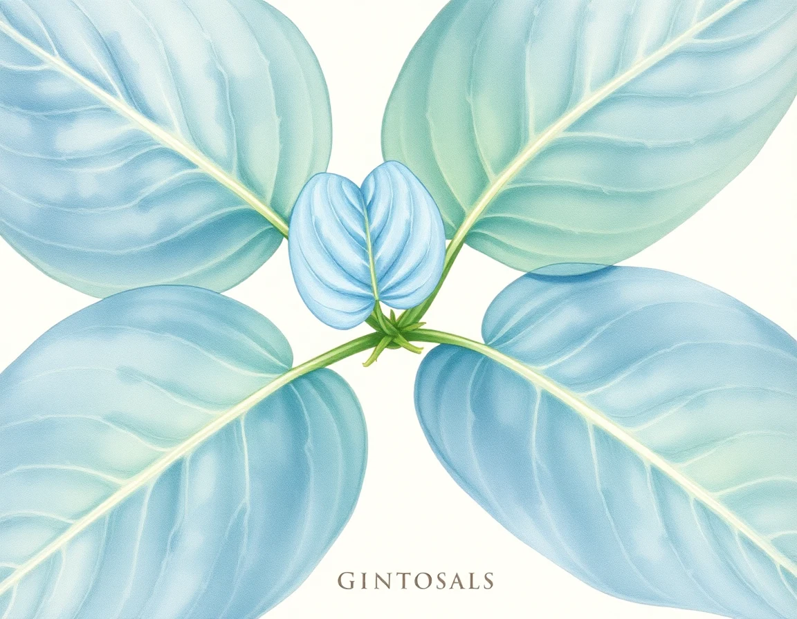 Watercolor illustration of Hosta 'Big Pizza Pie'