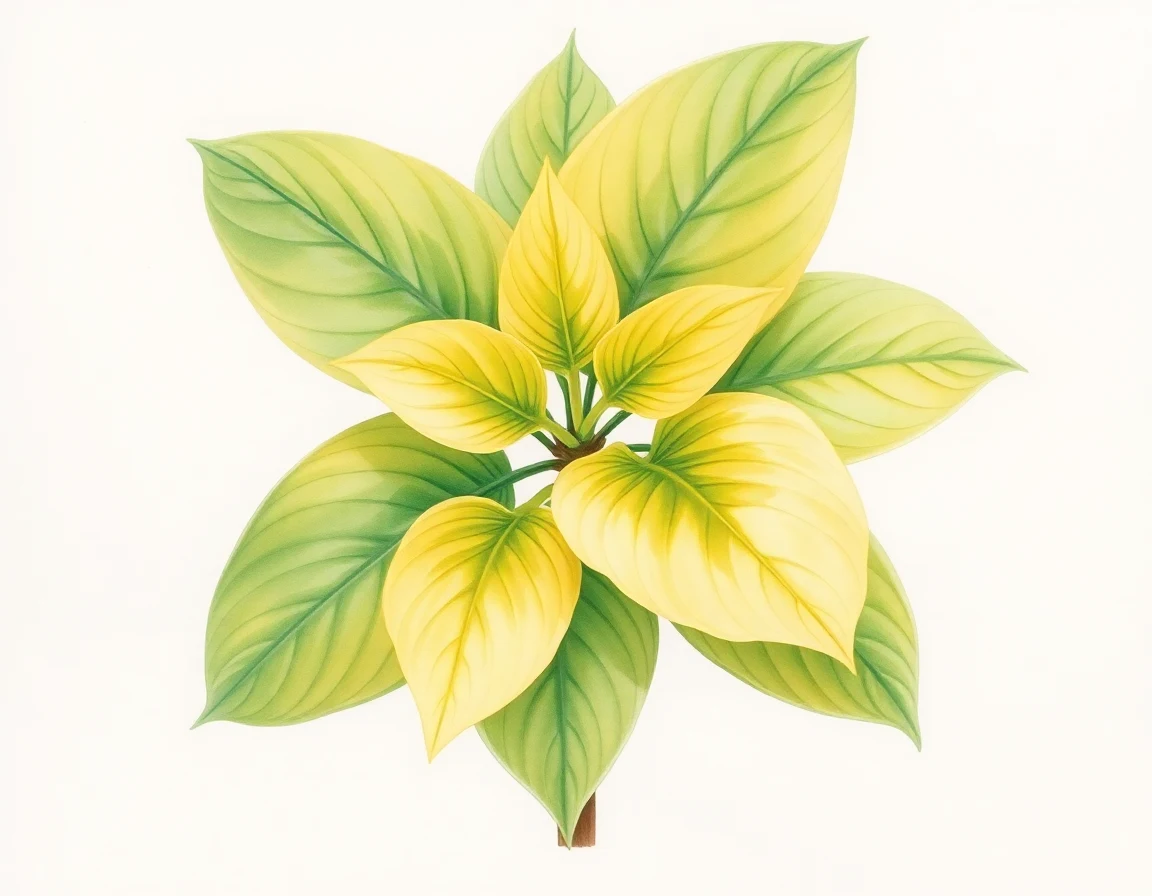Watercolor illustration of Hosta 'Big Point'