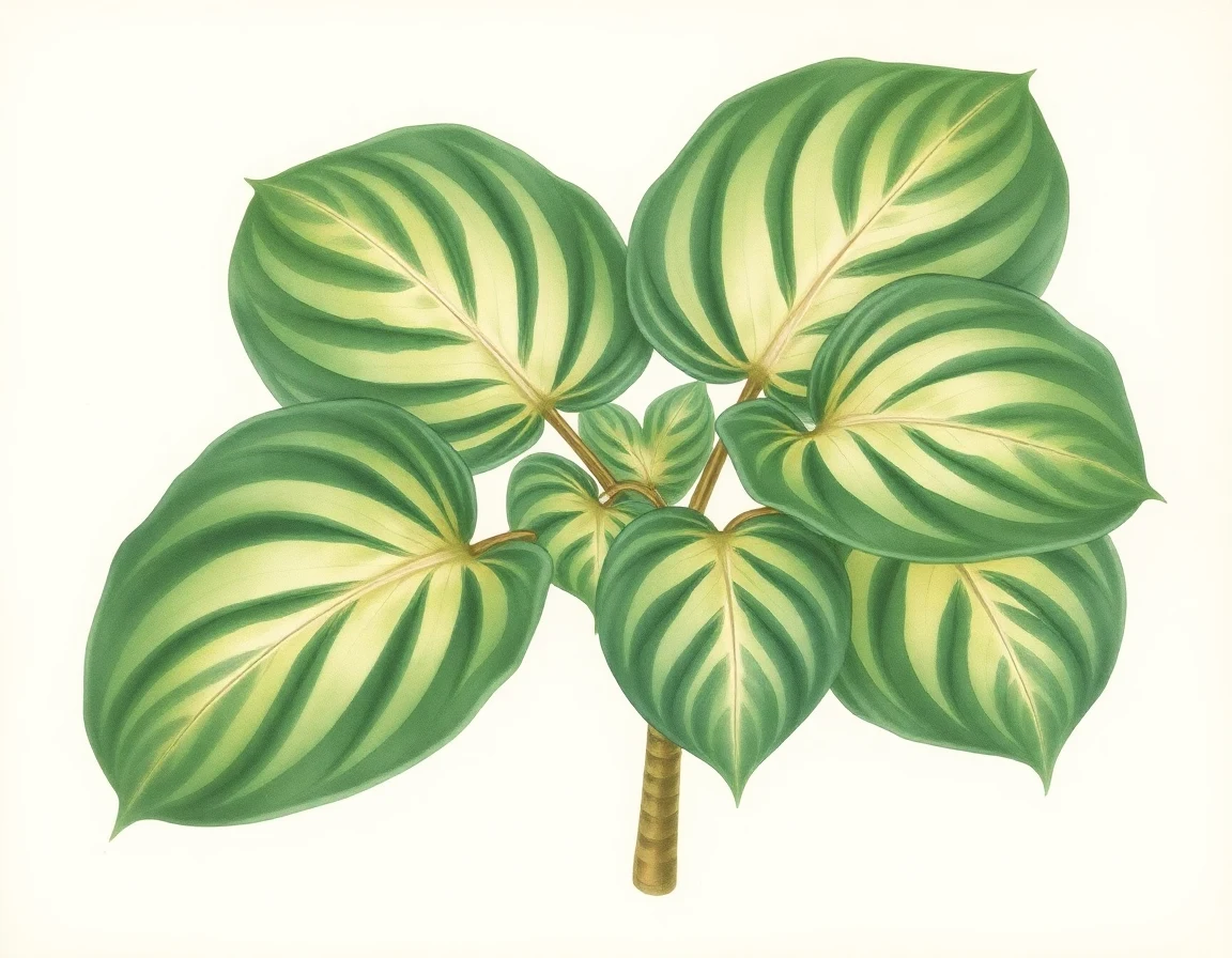 Watercolor illustration of Hosta 'Big Sam'