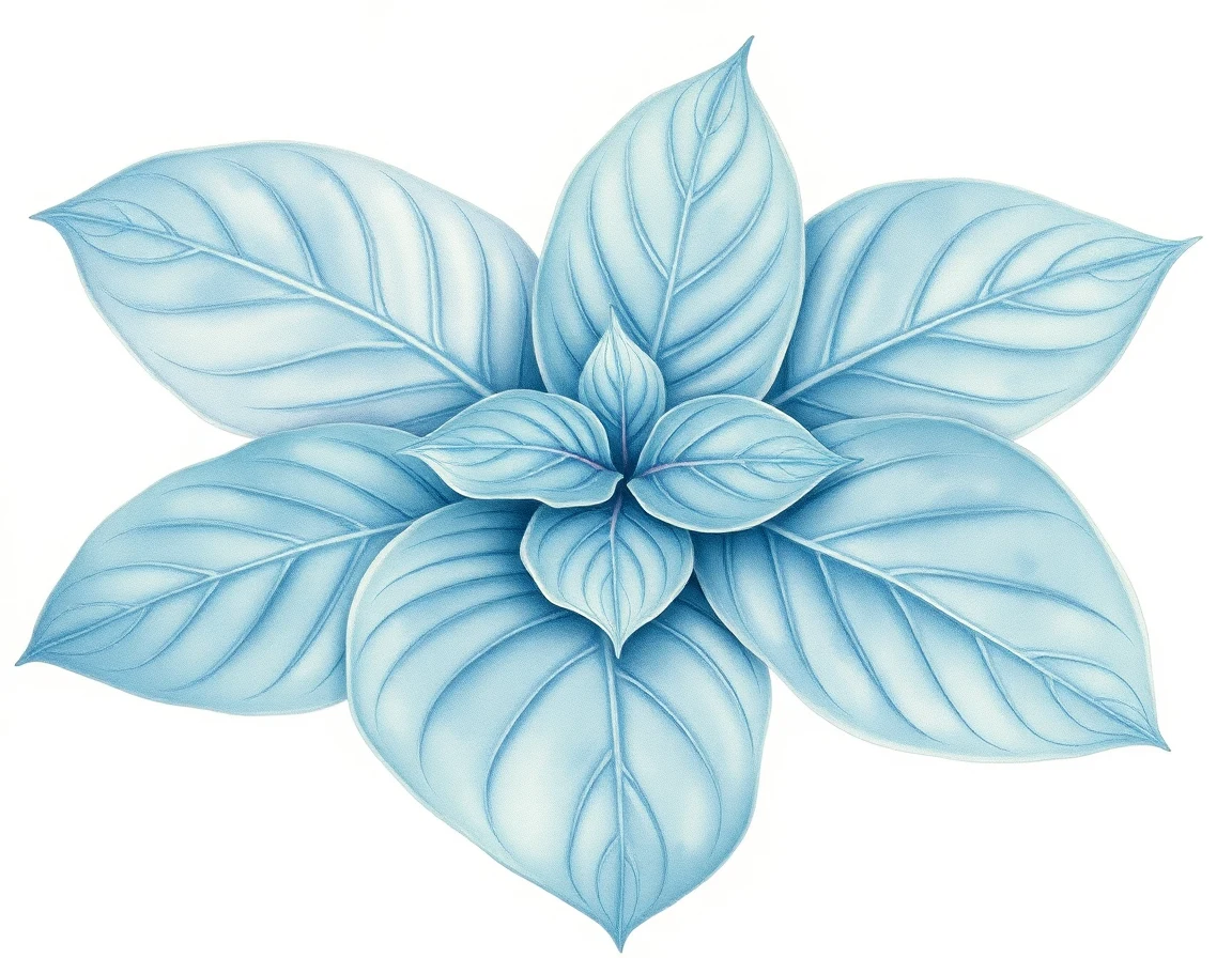 Watercolor illustration of Hosta 'Birthday Cake'