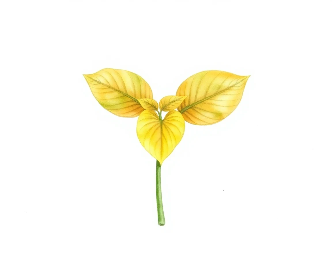 Watercolor illustration of Hosta 'Bitsy Gold'