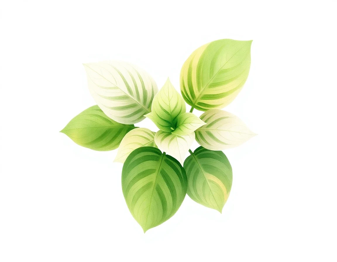 Watercolor illustration of Hosta 'Blaufink'