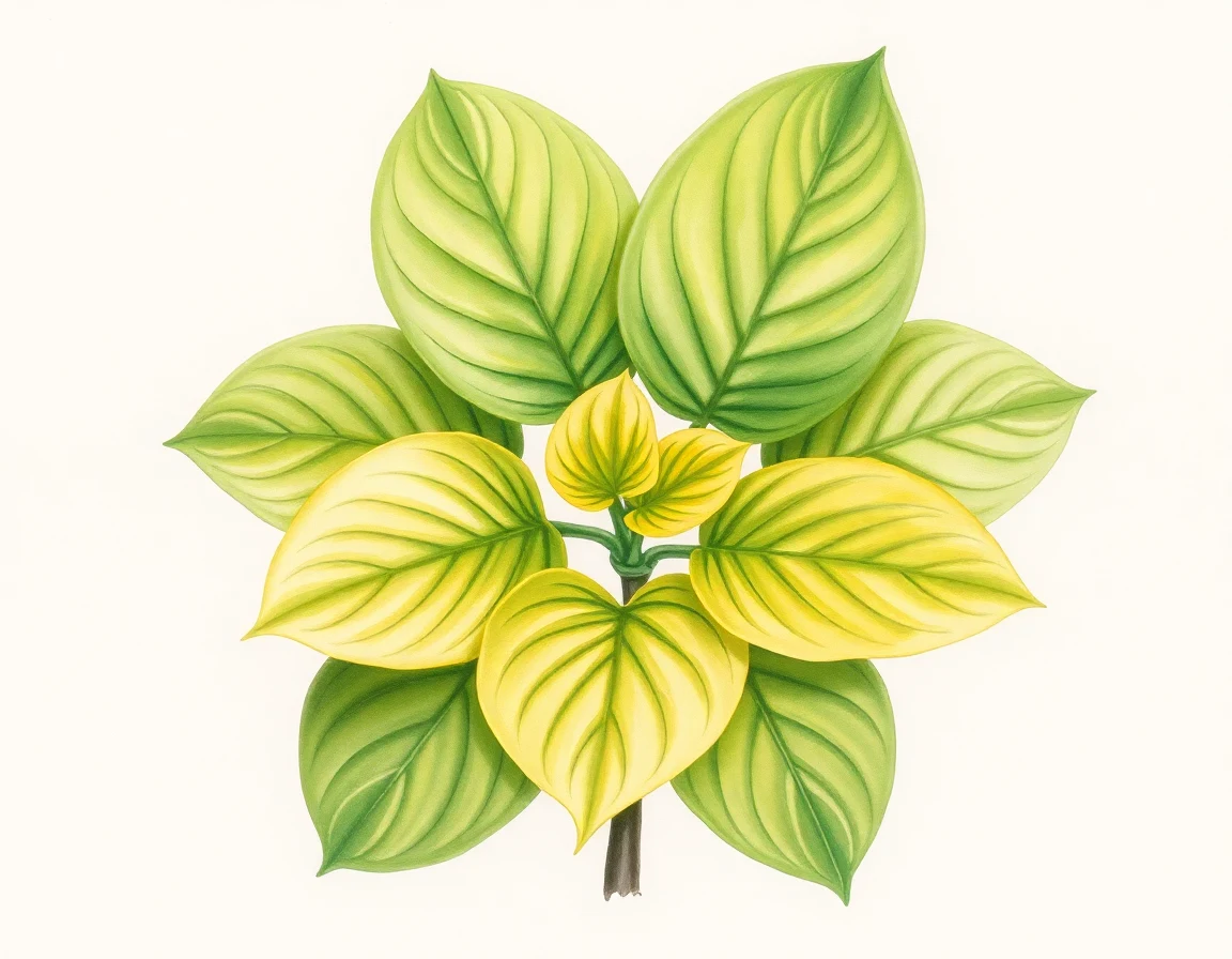 Watercolor illustration of Hosta 'Blind Date'
