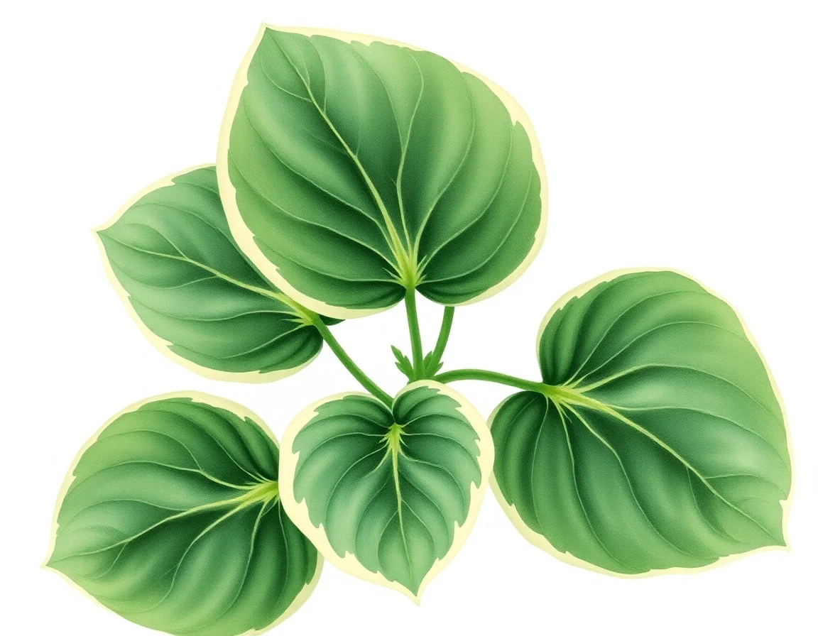 Watercolor illustration of Hosta 'Bob Koffler'