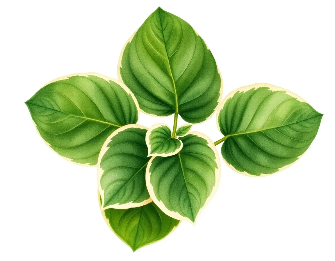 Watercolor illustration of Hosta 'Bob Olson'