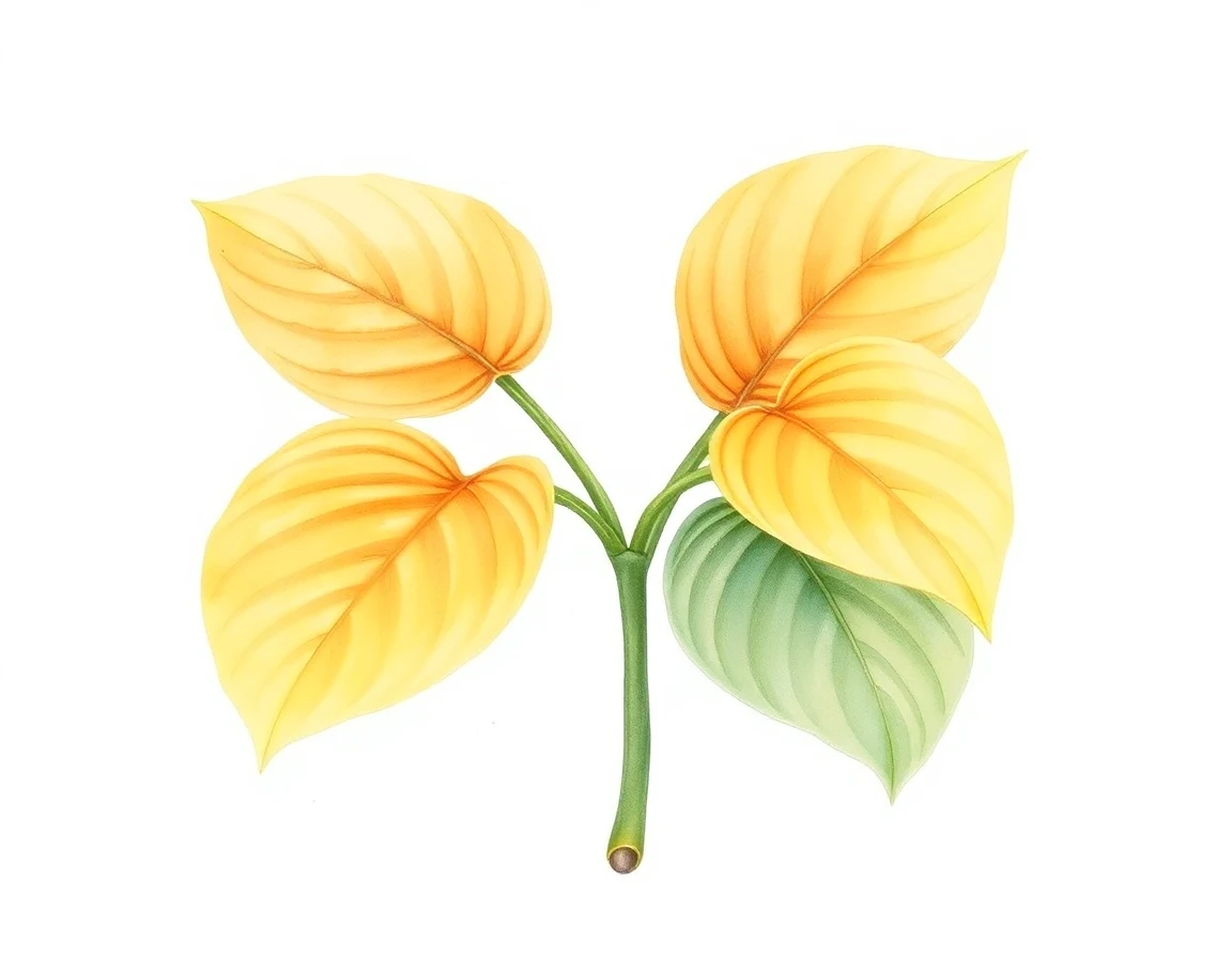 Watercolor illustration of Hosta 'Bohemia Desert Border'