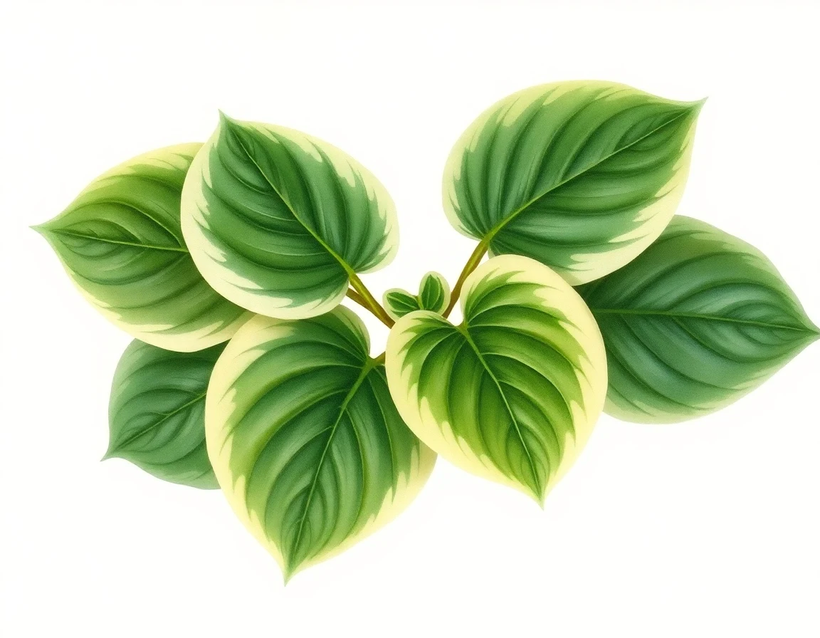 Watercolor illustration of Hosta 'Bohemia Fatty Manzo'