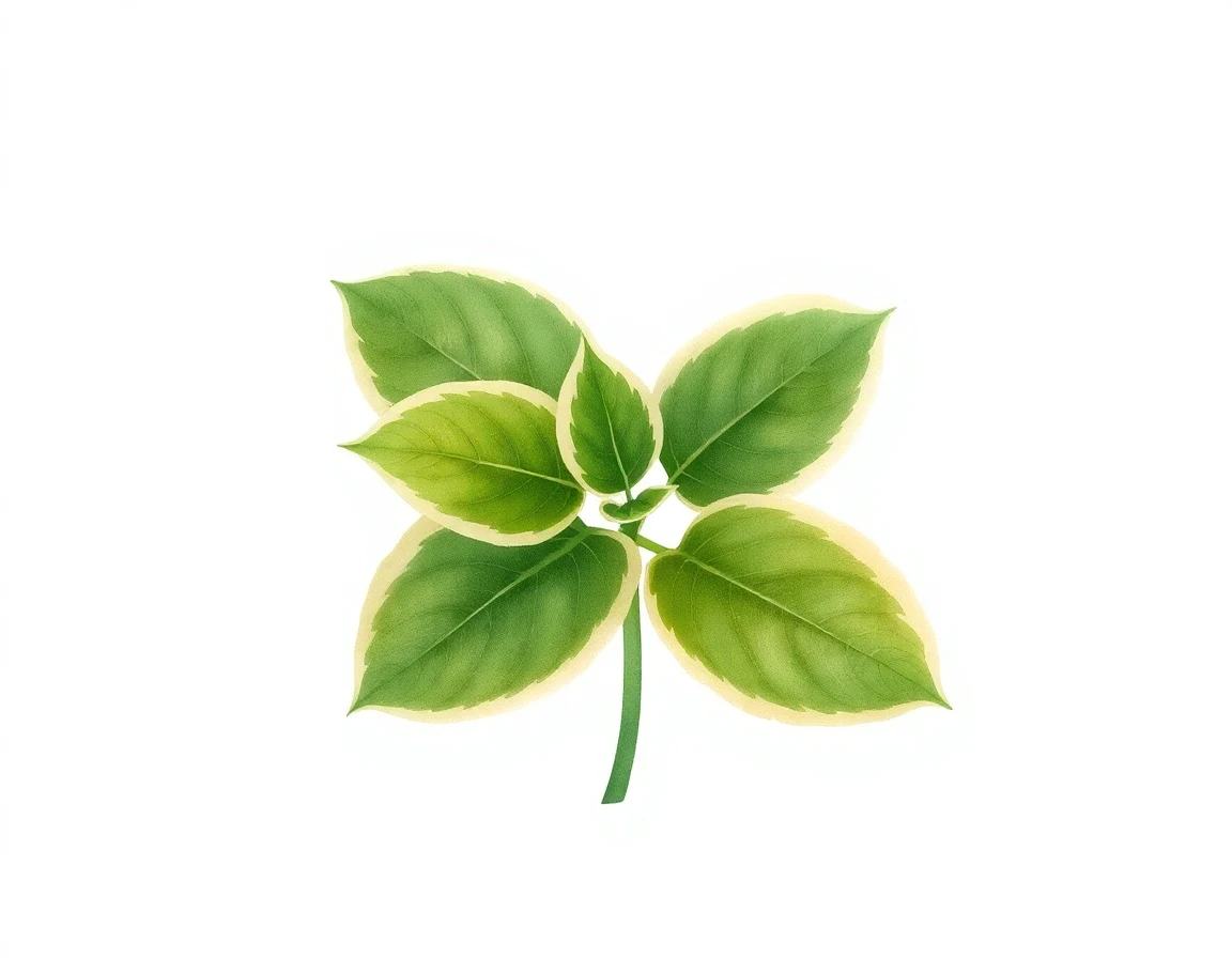Watercolor illustration of Hosta 'Bold Edger'