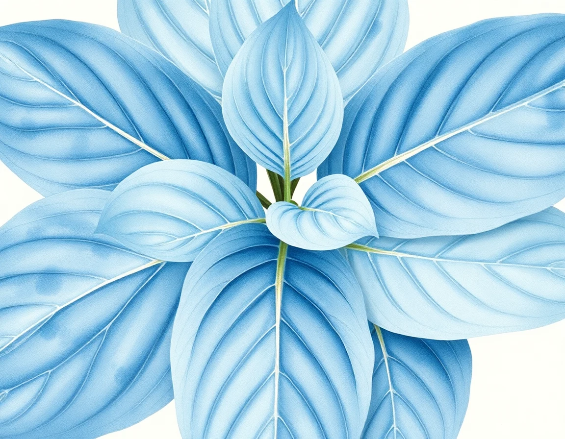 Watercolor illustration of Hosta 'Bold Ruffles'