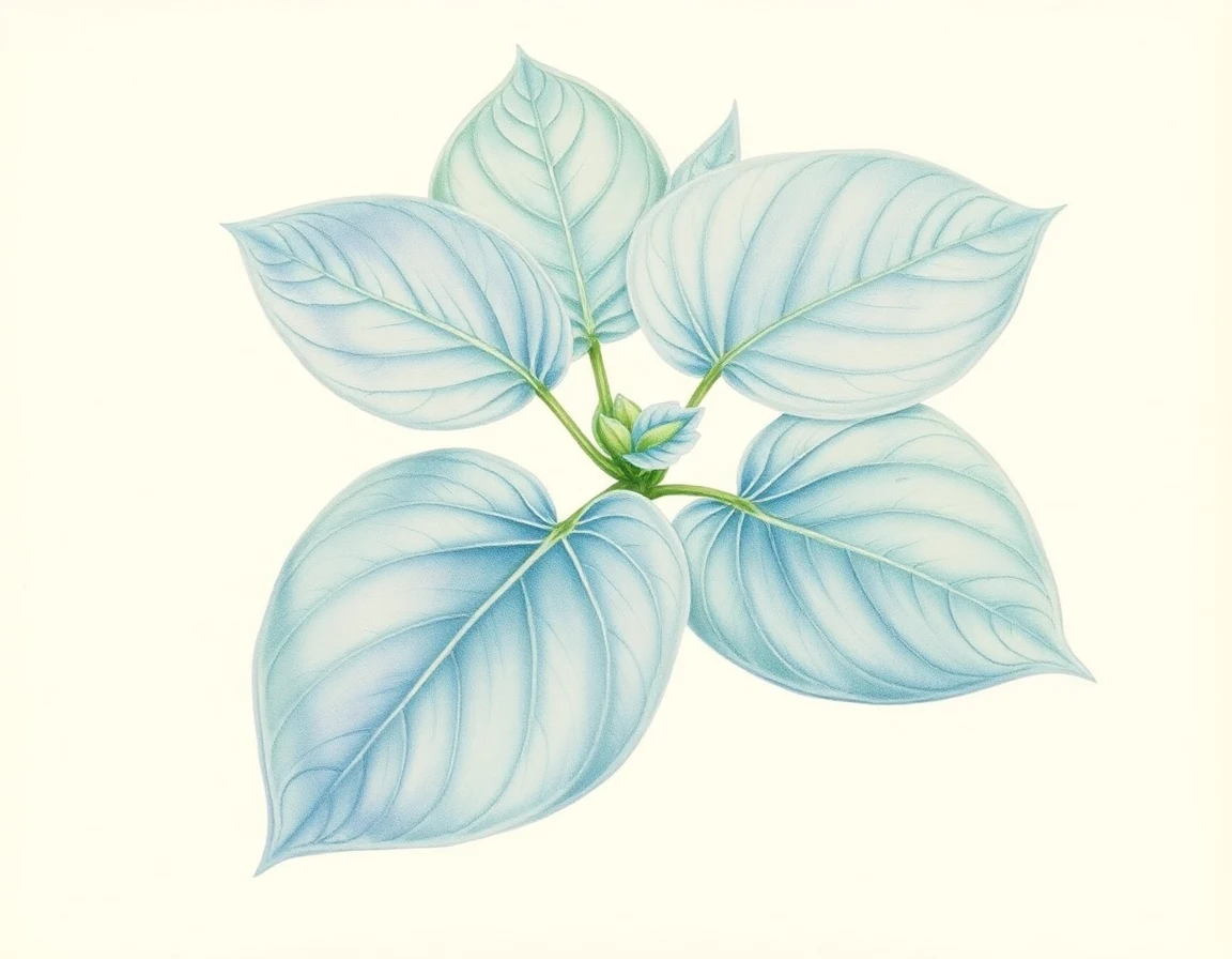 Watercolor illustration of Hosta 'Bonnie's Bounty'