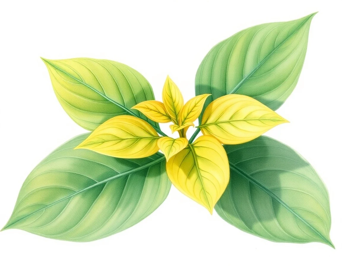 Watercolor illustration of Hosta 'Border Favourite'