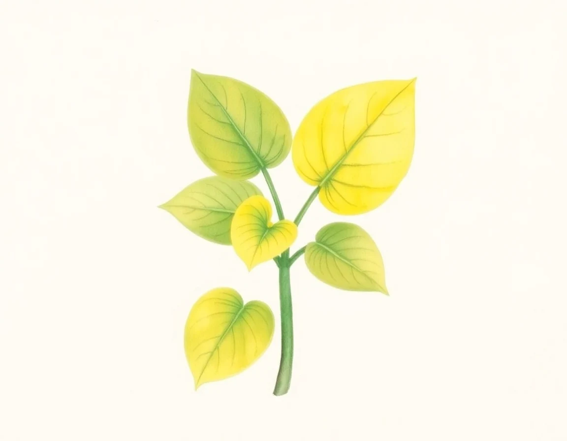 Watercolor illustration of Hosta 'Bossy Pants'