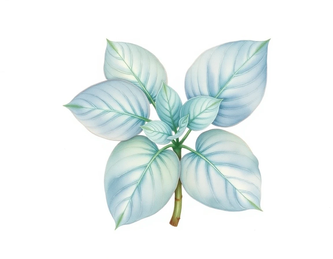 Watercolor illustration of Hosta 'Bounty'