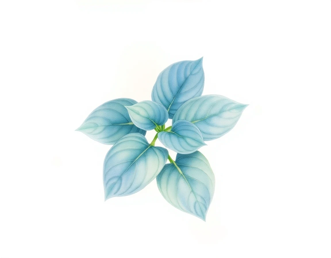 Watercolor illustration of Hosta 'Brenner Pass'
