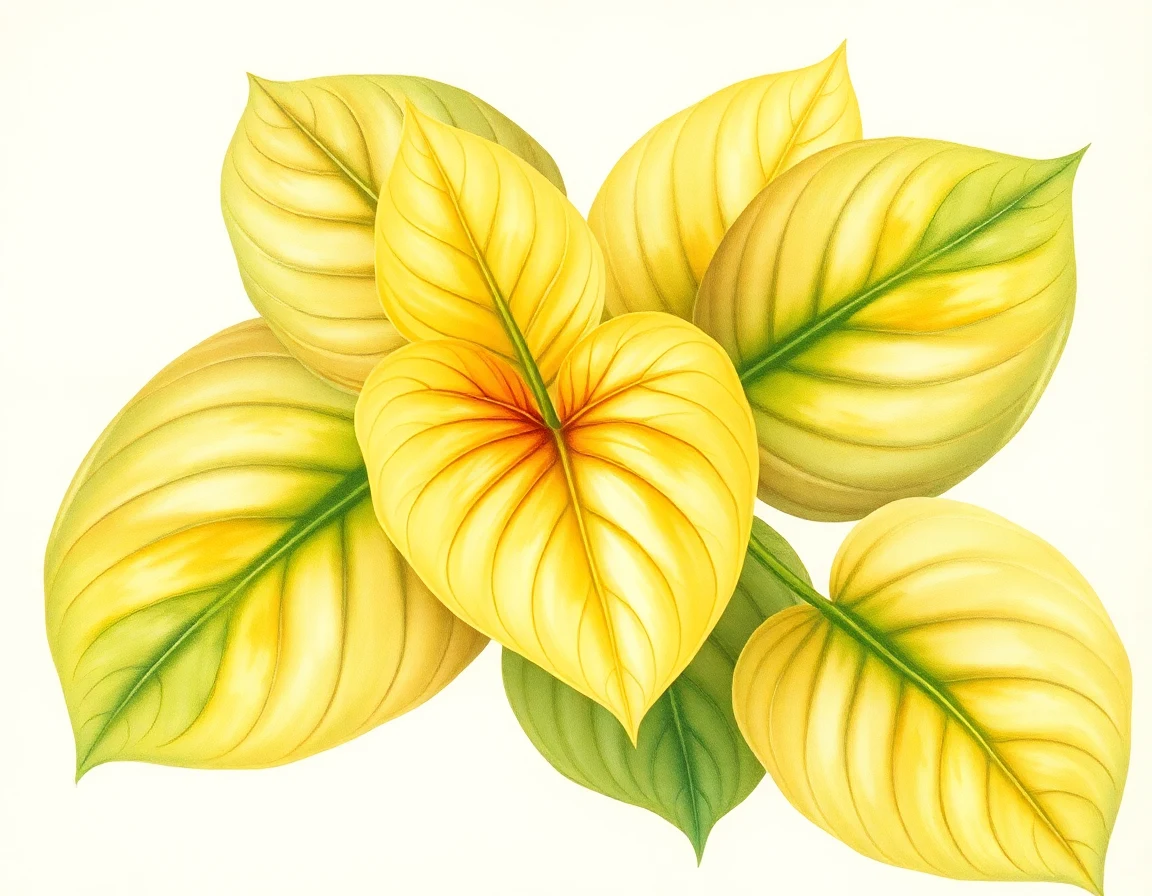 Watercolor illustration of Hosta 'Brilliance'