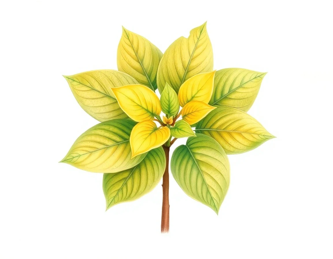 Watercolor illustration of Hosta 'Broad Avenue Beauty'