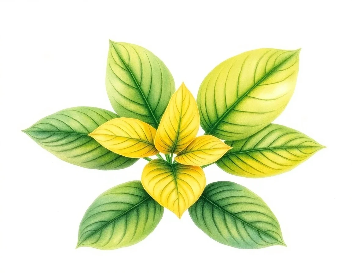 Watercolor illustration of Hosta 'Brooklynn's Baby Doll'