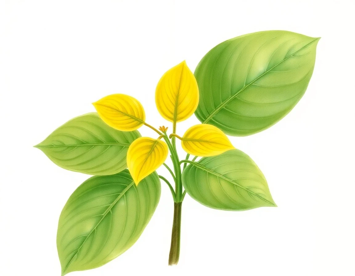 Watercolor illustration of Hosta 'Bubblicious'