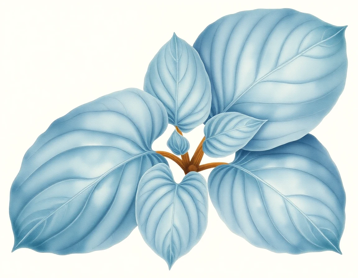 Watercolor illustration of Hosta 'Buckanon'