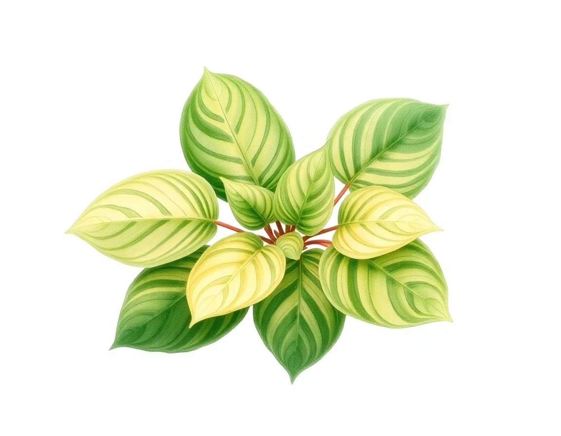Watercolor illustration of Hosta 'Burgundy Bermudas'