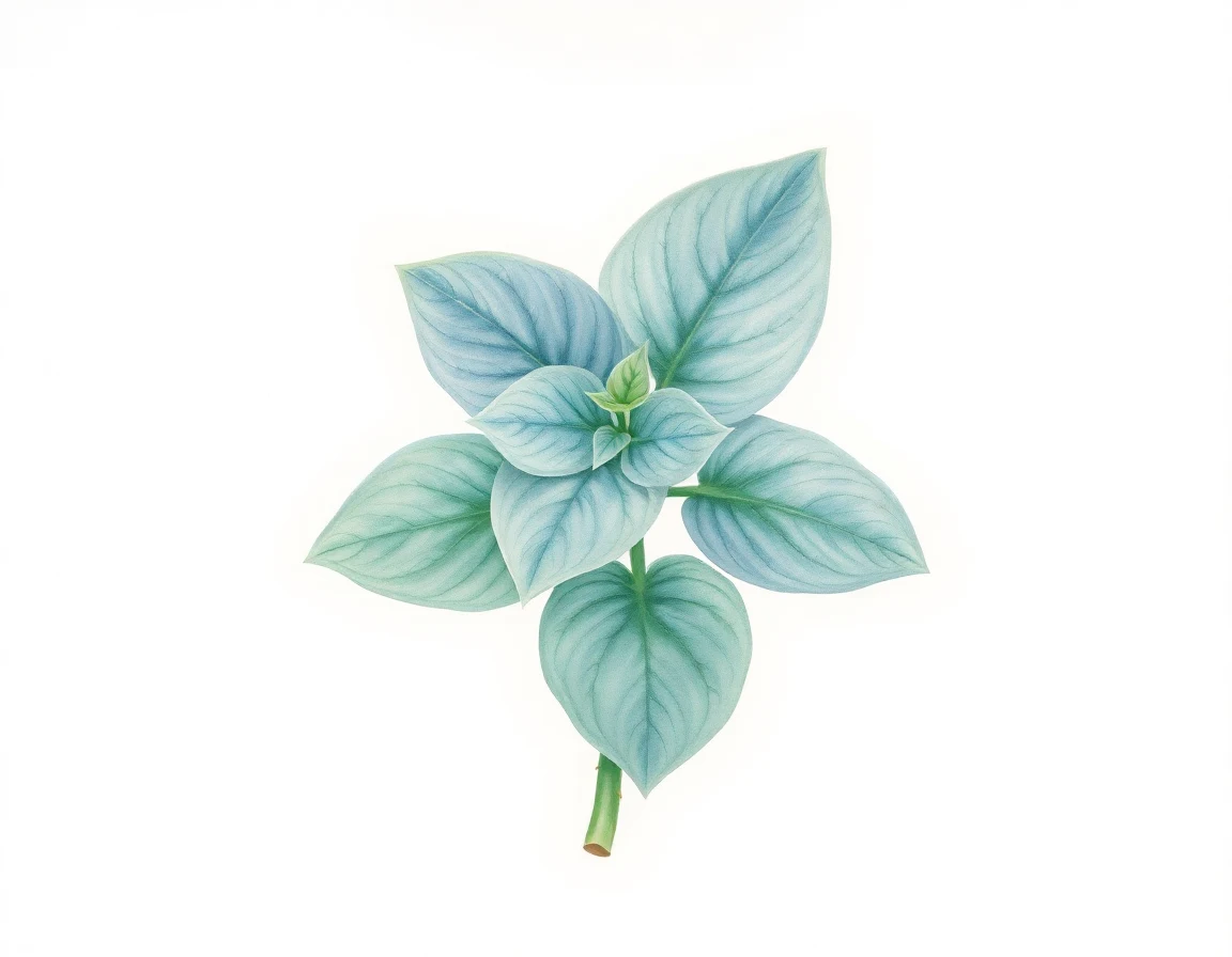 Watercolor illustration of Hosta 'Caesar'