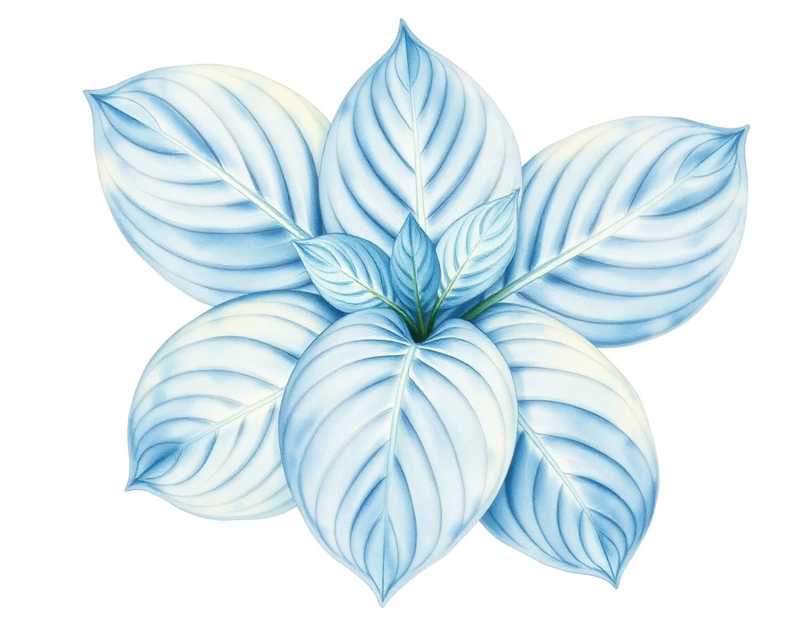 Watercolor illustration of Hosta 'California Gold Rush'