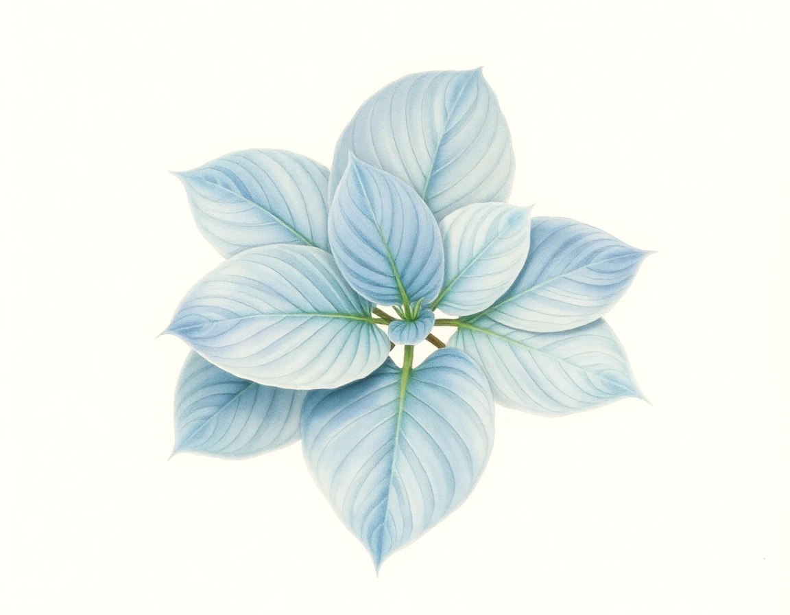 Watercolor illustration of Hosta 'Cantabi'