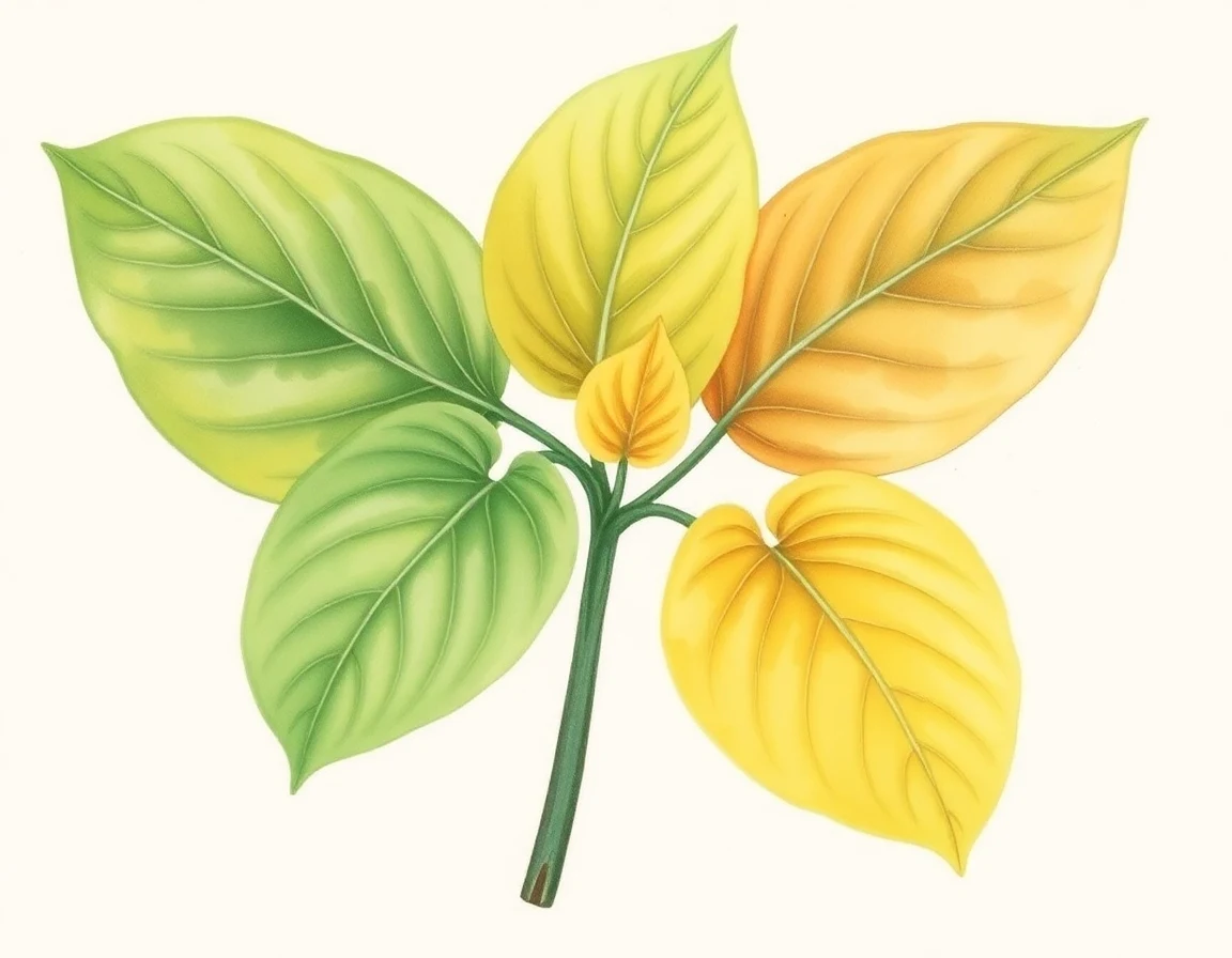 Watercolor illustration of Hosta 'Carefree'