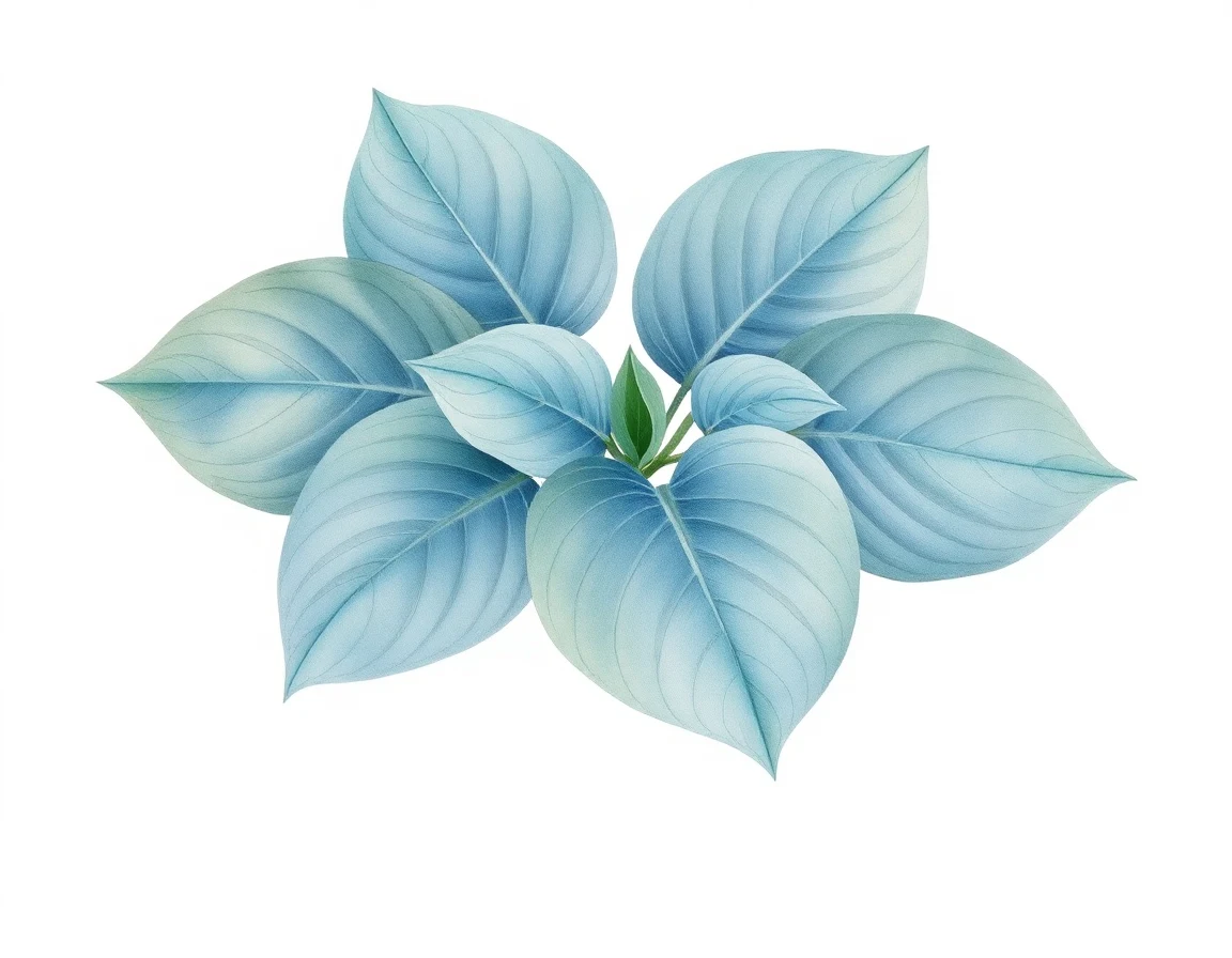 Watercolor illustration of Hosta 'Carisa Nichole'