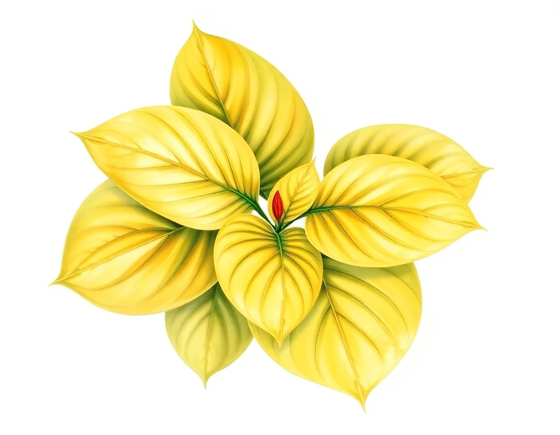 Watercolor illustration of Hosta 'Carriage Wheels'